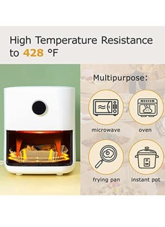 Mi VAZA 16CM Air Fryer Liners Square, Baking Paper for Air Fryer Water-proof,Parchment Paper for Baking Roasting Microwave  - Image 4