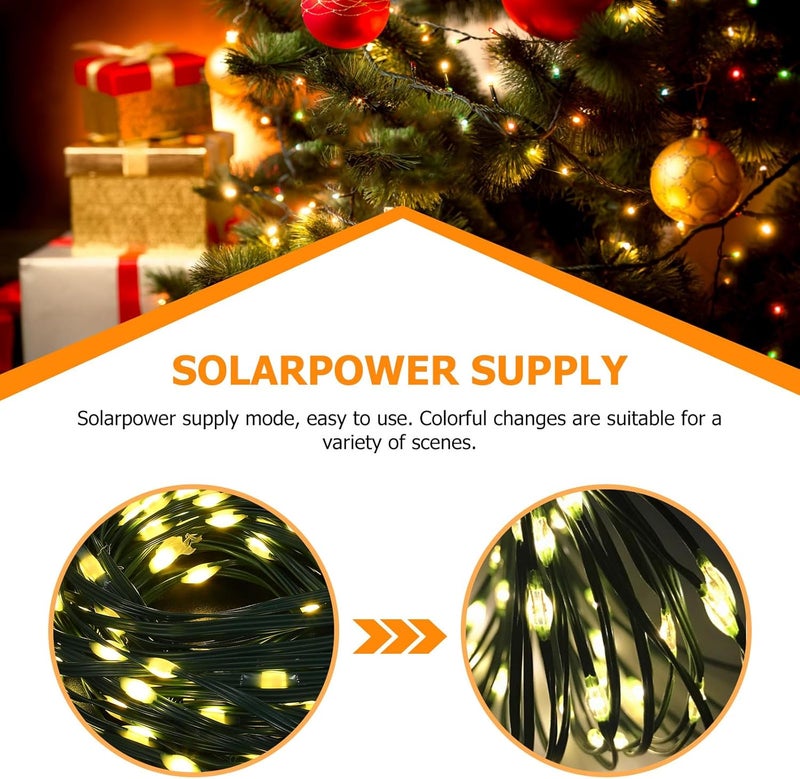 MAGICLULU Solar LED Strip Lights 10m 100-led Warm White Outdoor Waterproof Solar String Lights for Garden Patio Stair Lighting - Image 3