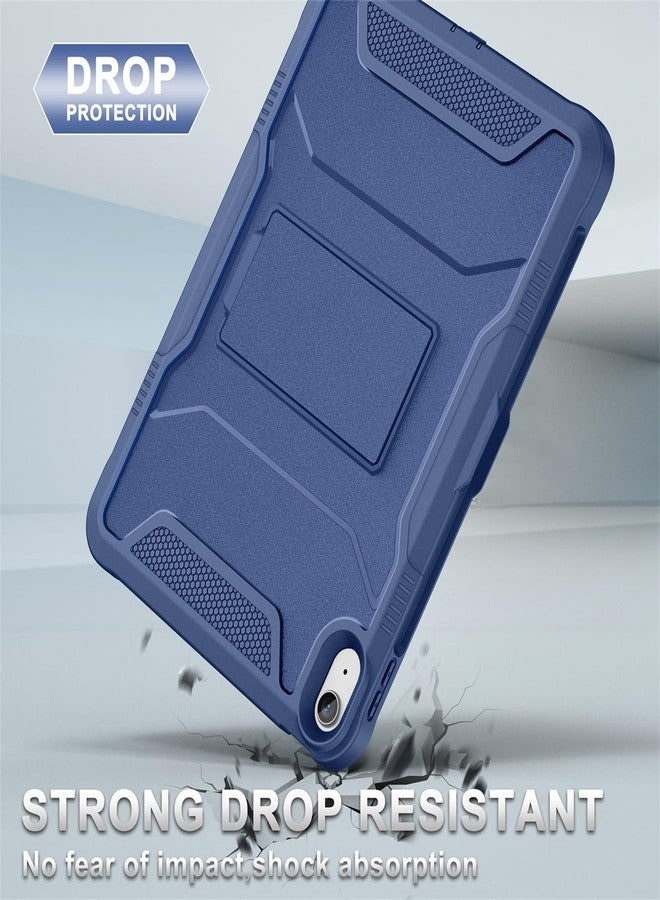 Soke Case for iPad 10th Generation 10.9-inch 2022, with Built-in Screen Protector and Kickstand, Rugged Full Body Protective Cover for New Apple iPad 10.9 Inch - Navy - Image 4