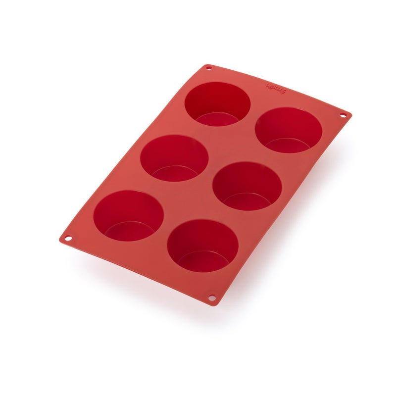 Lekue Lekue Red Silicone 6Cup Muffin Mold