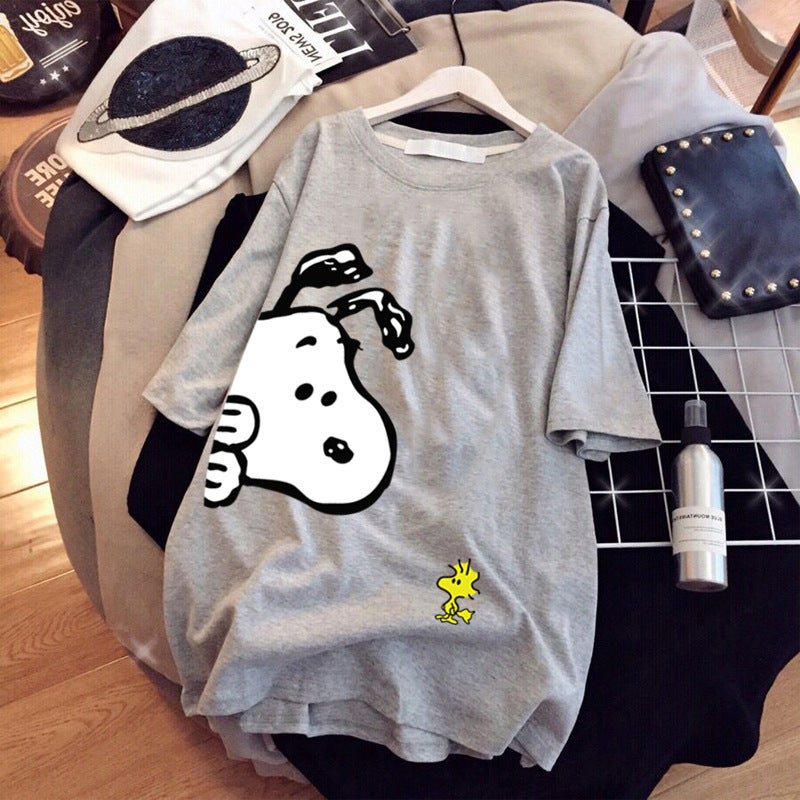 Internet Popular Cec Short-Sleeved T-Shirt Women'S Mid-Length 2021 New Loose Bf European Large Edition Instagram Top Clothes For Summer - Image 4