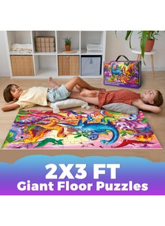 quokka QUOKKA Giant Floor Puzzles for Kids Ages 4-6 - 2x3 Feet 48 Piece Puzzles for Toddlers 3-5 - Large Educational Kids Puzzles Ages 2-4 - Dinos Activity Game for Boys and Girls - Premier Gift  - Image 5