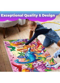 quokka QUOKKA Giant Floor Puzzles for Kids Ages 4-6 - 2x3 Feet 48 Piece Puzzles for Toddlers 3-5 - Large Educational Kids Puzzles Ages 2-4 - Dinos Activity Game for Boys and Girls - Premier Gift  - Image 4
