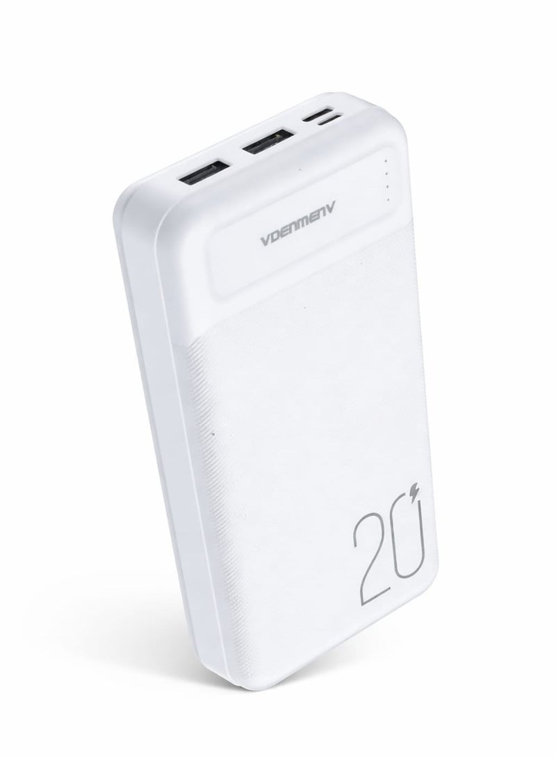 20000mAh Fast Charging Power Bank with Dual USB-A Ports & Type-C Output – Portable Travel Power Bank