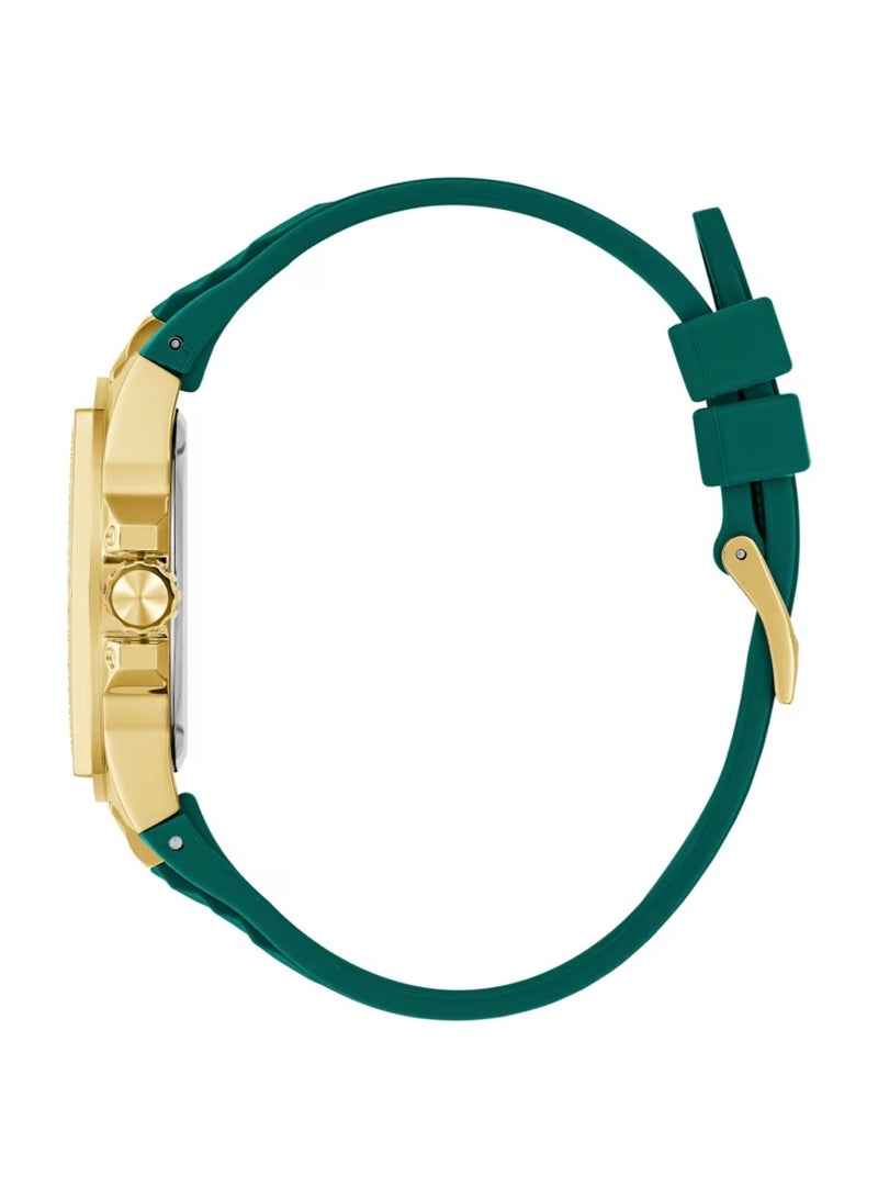 GUESS Envy Women's Gold Dial Quartz Analog Silicone Watch GW0774L2 - 38mm - Image 3