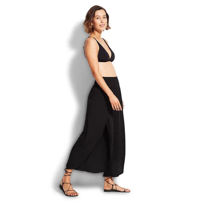 Seafolly  Beach Basics Shirred Waist Wrap Pant - Women for Women | Best Price UAE