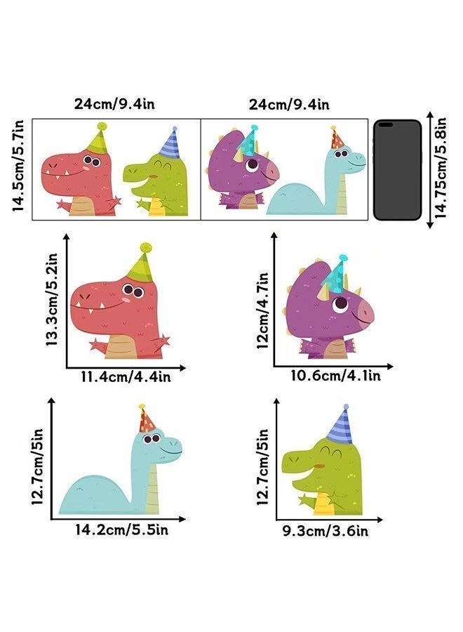 Luminous Dinosaur Light Switch Stickers 4Pcs, Removable PVC Wall Decals, Glow in The Dark Cartoon Socket Decor for Kids Bedroom, Home Decor - Image 3