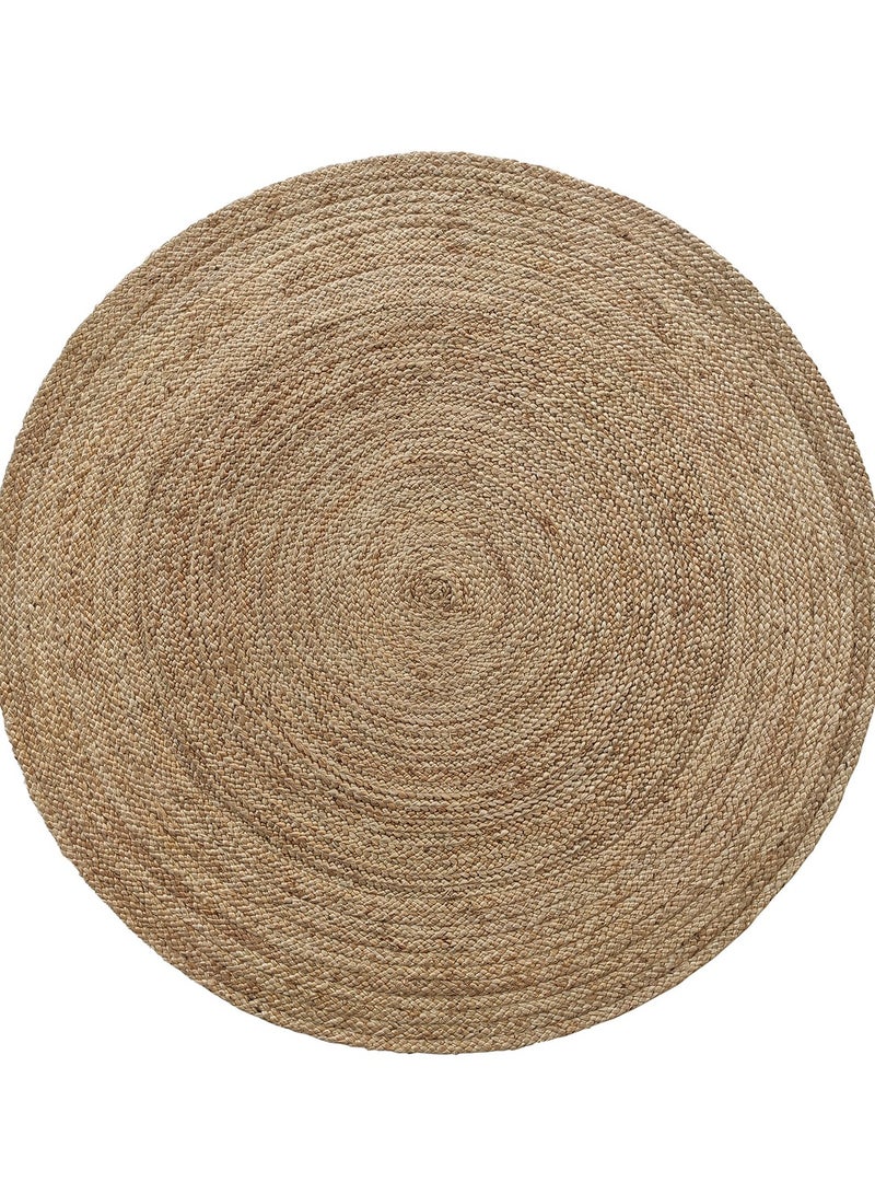 Ramsha Handmade Jute Rug For Living Room Area Rug For Bedroom Round Carpet BR-008 - Image 1
