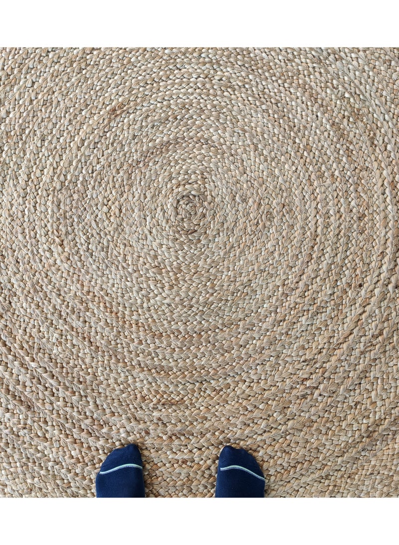 Ramsha Handmade Jute Rug For Living Room Area Rug For Bedroom Round Carpet BR-008 - Image 3