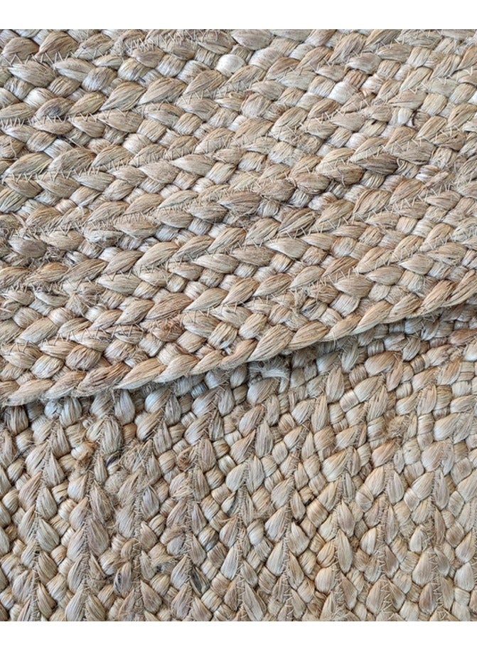 Ramsha Handmade Jute Rug For Living Room Area Rug For Bedroom Round Carpet BR-008 - Image 5