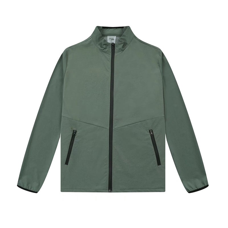 Men'S Long-Sleeved Jackets, Sports And Casual Jackets, Stand-Up Collar Cardigans, Zipper Running Training Fitness Clothes, Fashionable - Image 1