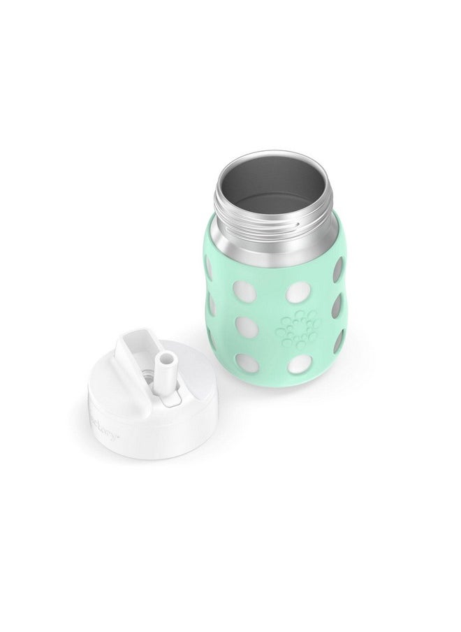 lifefactory 8Ounce Stainlesssteel Vacuuminsulated Wideneck Baby Bottle With Straw Cap Mint Ls2241Wmi4  - Image 5
