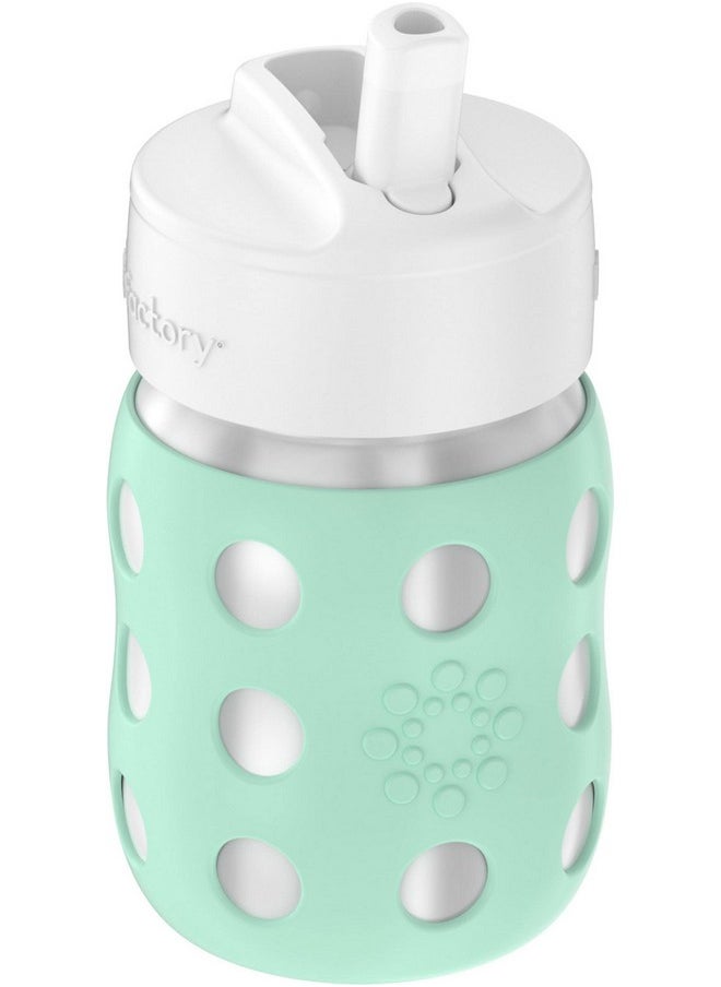 lifefactory 8Ounce Stainlesssteel Vacuuminsulated Wideneck Baby Bottle With Straw Cap Mint Ls2241Wmi4  - Image 3