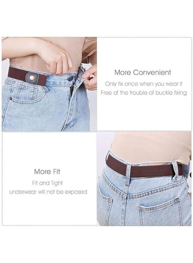 Adjustable elastic waistband without buckle, suitable for jeans, dresses, and trousers; comfortable elastic belt for men and women; invisible buckle-free design; one-piece elastic. - Image 5