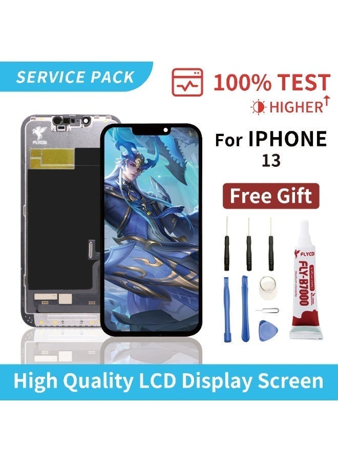 SERVICE for iPhone 13 Screen Replacement Kit 6.1 Inch LCD Display (A2482, A2631, A2634, A2635, A2633) 3D Touch Digitizer Glass Assembly with Repair Tool Kit - Image 1
