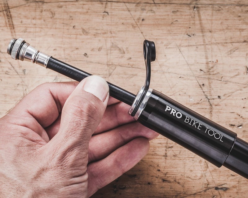 PRO BIKE TOOL Mini Bike Pump - Fits Presta and Schrader Valves - Portable Bicycle Tire Pump - Compact Bike Accessory - Lightweight and Durable Design - Image 3