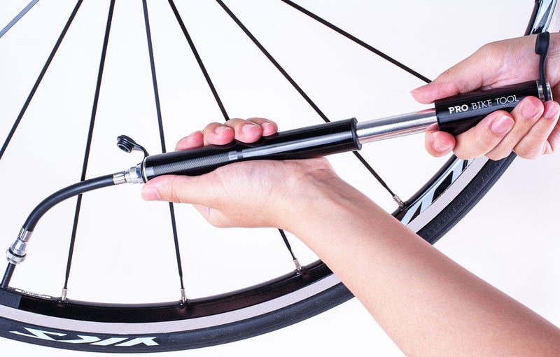 PRO BIKE TOOL Mini Bike Pump - Fits Presta and Schrader Valves - Portable Bicycle Tire Pump - Compact Bike Accessory - Lightweight and Durable Design - Image 5