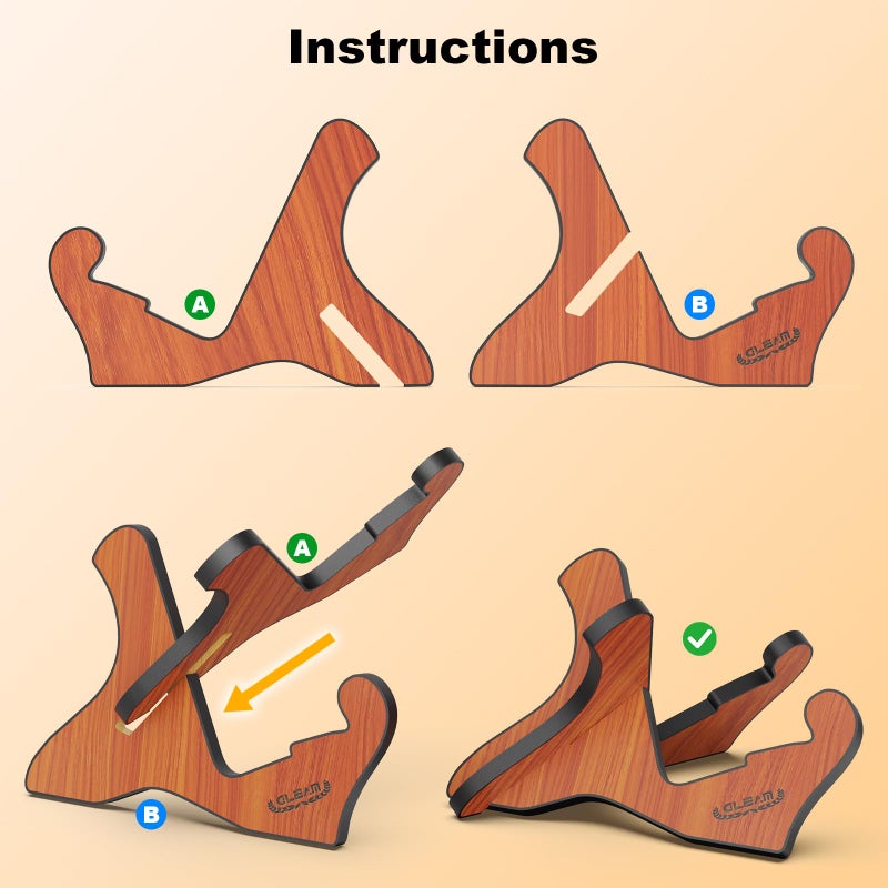 GLEAM حامل جيتار GLEAM - خشبي MDF عالمي للجيتار الصوتي والكهربائي والبيس بتصميم X-Frame قابل للحمل مع تغطية من الفوم الناعم - Image 5