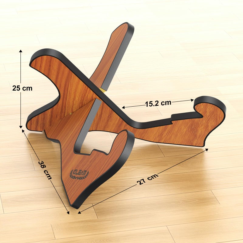 GLEAM حامل جيتار GLEAM - خشبي MDF عالمي للجيتار الصوتي والكهربائي والبيس بتصميم X-Frame قابل للحمل مع تغطية من الفوم الناعم - Image 2