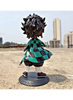 Trunkin Trunkin | Demon Slayer Tanjiro Kamado Kimetsu No Yaiba Action Figure | PVC Multicolor PVC Anime Figurine | Demon Slayer Fans Anime Collectible Model Toy | 15 Cms |  - Image 2