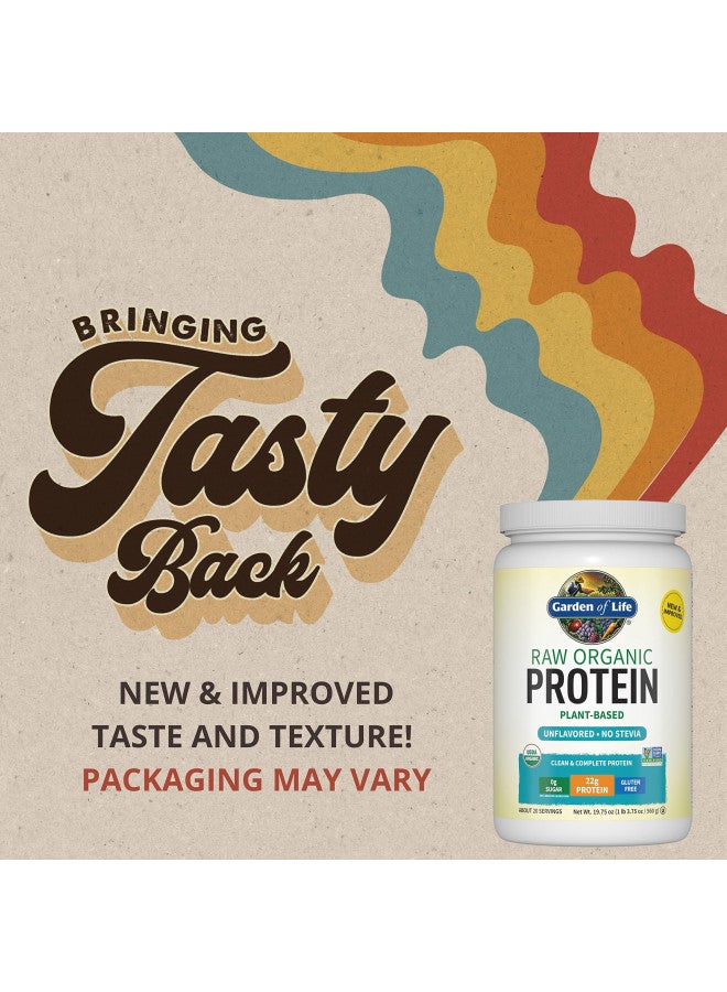 Garden of Life Organic Vegan Unflavored Protein Powder 22G Complete Plant Based Raw Protein And Bcaas Plus - Image 2
