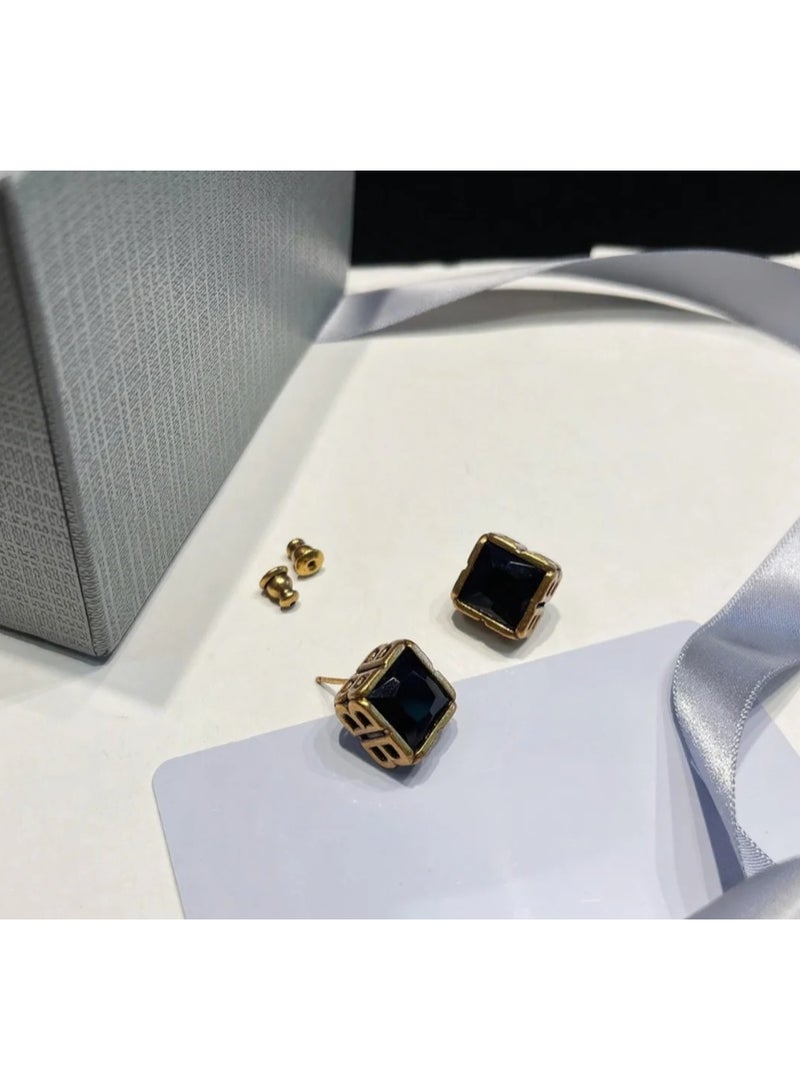 أقراط مطلية بالذهب كامل النحاس أزياء سخية وجميلة