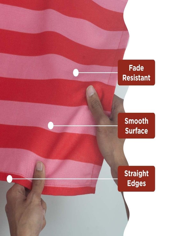 Folkulture Table Runner 108 Inches Long | Vertical Striped Home Decor | 100% Cotton Long Table Runner for Christmas Decor | Pink & Red | Wash Friendly - Image 3