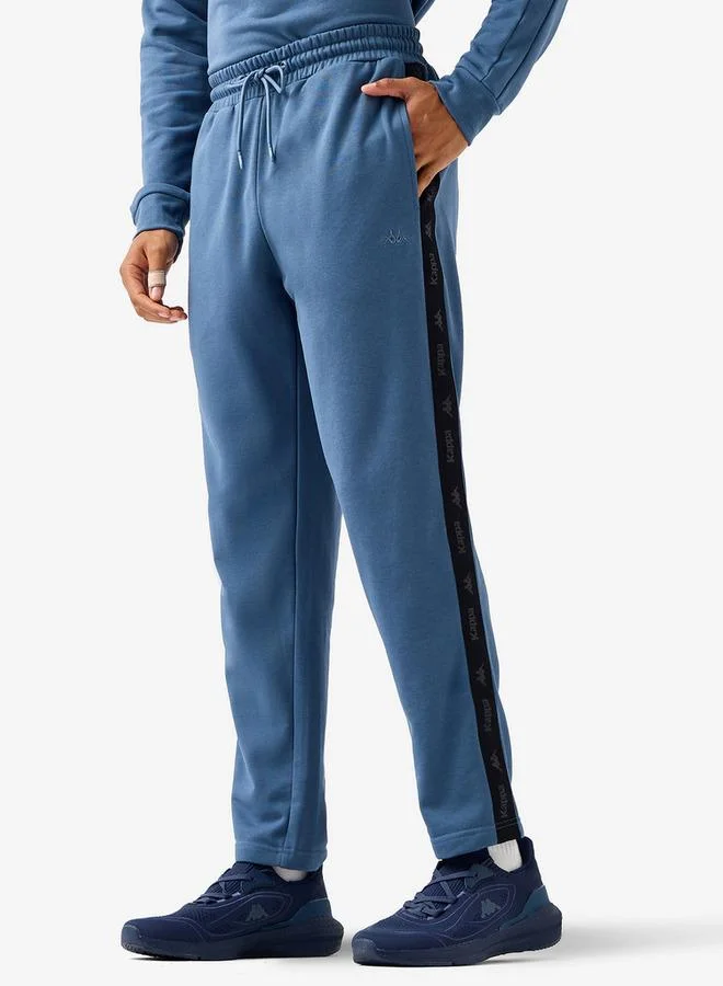 Kappa Men Regular Fit Flexi Waist Joggers with Side Logo Panel