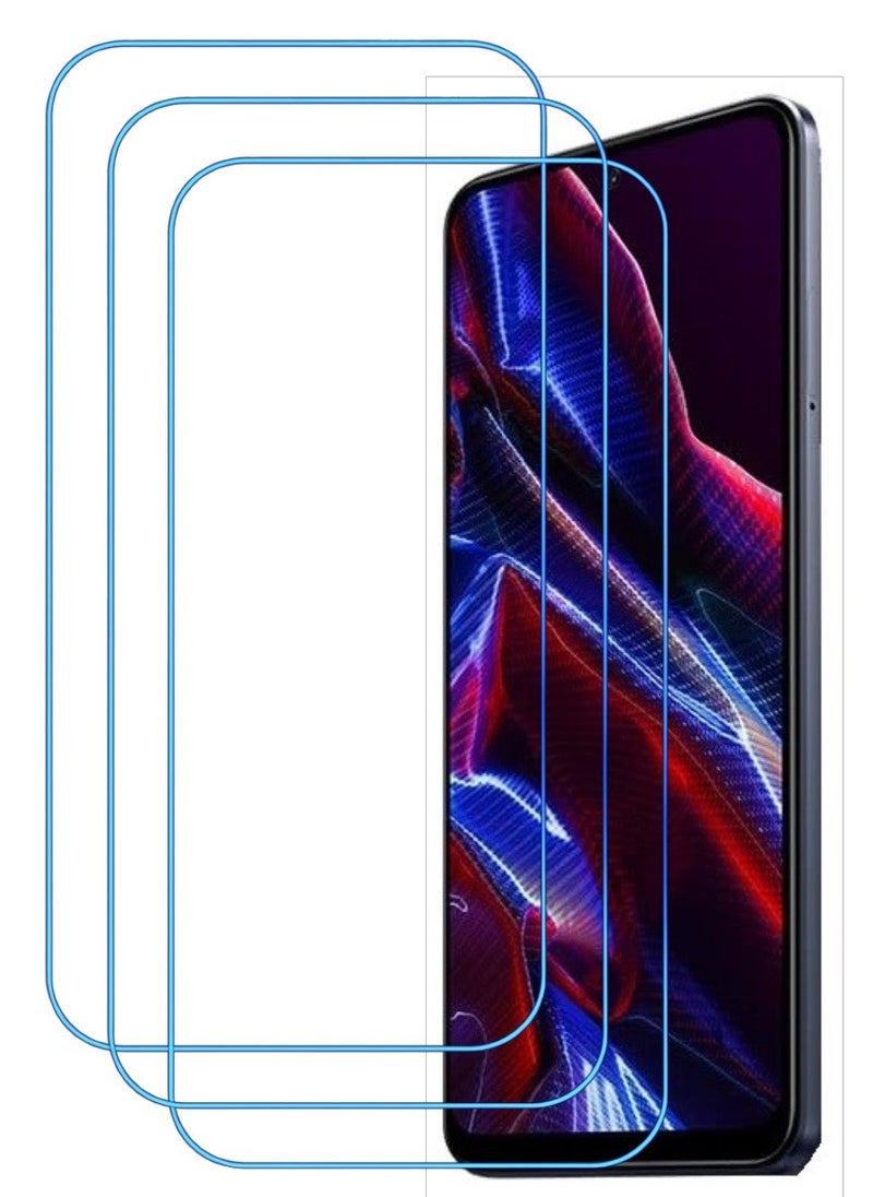 ACLIX 3 Pieces Antistatic ESD Dustproof Premium Quality High Definition Clear Tempered Glass Screen Protector Designed For Xiaomi Poco X5 - Image 1