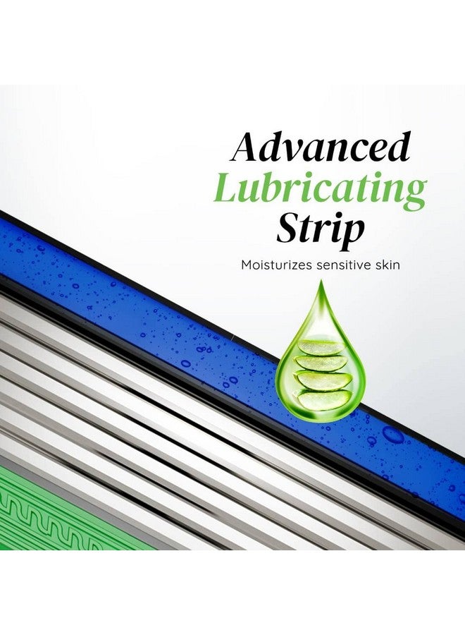 LetsShave Pro 6 Sensitive Manual Shaving Razor Blades Refills (Cartridge), Pack Of 4, World'S First 6-Blade & Precison Back Blade With Argan Oil & Aloe Vera Infused Moisture Bar, Blades For Men - Image 4