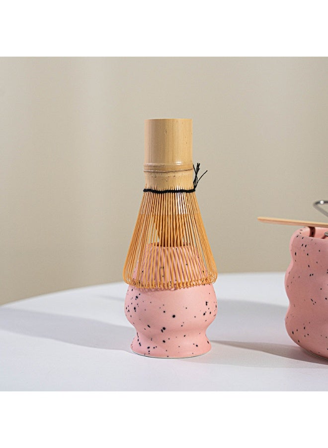 GuRiver 5 Piece Matcha Set, Traditional Handmade Tea Tool with Ceramic Bowl, Scoop, Prong Bamboo Matcha Whisk and Holder - Image 4