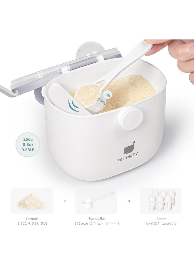 Termichy Baby Formula Dispenser, Portable Formula Dispenser Container with Scoop and Carry Handle for Travel Outdoor Activities for Baby Infant, 500ml - Image 2