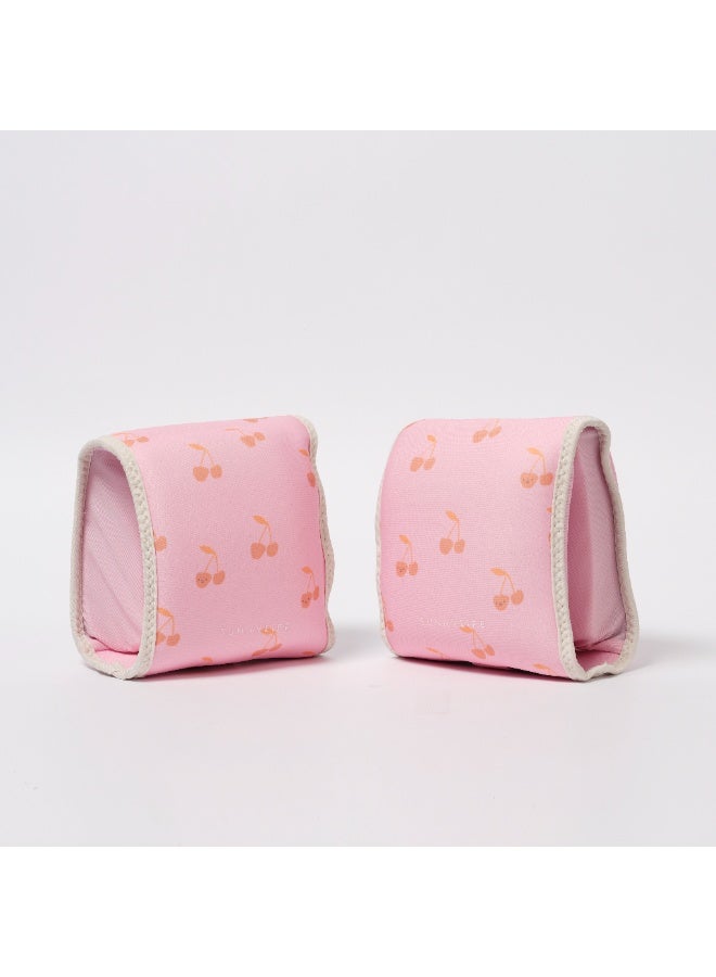 SUNNY LIFE Kids Neoprene Arm Bands – Cotton Candy Cherry | Inflatable Swim Armbands for Kids | Soft, Secure & Comfortable Floaties for Pool, Beach & Summer Water Fun - Image 4