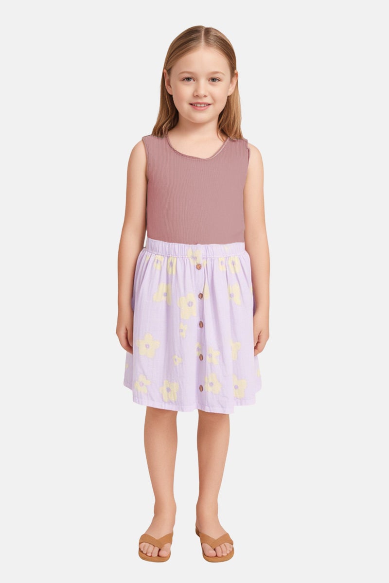 GAP Kids Girl Floral Print Skirt, Multicolor - Image 1
