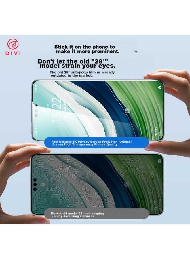 Divi Privacy Screen Protector For Huawei Pura70pro, Anti-peeping Film For 70pro+/ultra, Hydrogel Film, Anti-spy, Full Coverage, Non-tempered Glass, Shatterproof Protective Film - Image 2