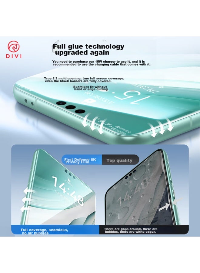 Divi Privacy Screen Protector For Huawei Pura70pro, Anti-peeping Film For 70pro+/ultra, Hydrogel Film, Anti-spy, Full Coverage, Non-tempered Glass, Shatterproof Protective Film - Image 3