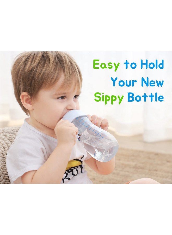 CHUBBIEE Sippy Cup Conversion Kit for Philips Avent Natural Baby Bottle, Transition Kit with Silicone Sippy Spout Nipple, Weighted Straw, Bottle Handle, Cleaning Brush, Spill-Proof, BPA-Free, Pack of 2 - Image 3