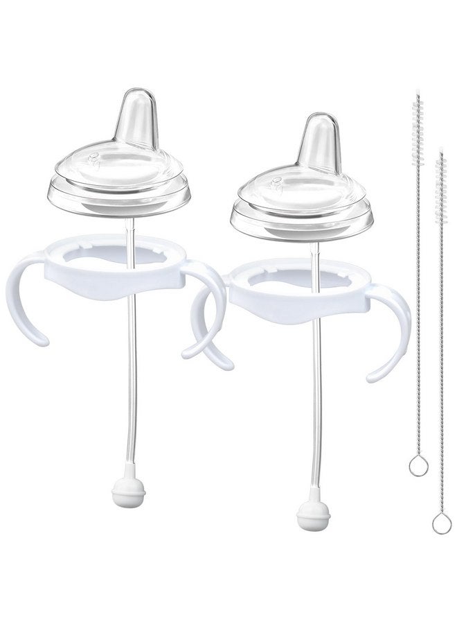 CHUBBIEE Sippy Cup Conversion Kit for Philips Avent Natural Baby Bottle, Transition Kit with Silicone Sippy Spout Nipple, Weighted Straw, Bottle Handle, Cleaning Brush, Spill-Proof, BPA-Free, Pack of 2 - Image 1