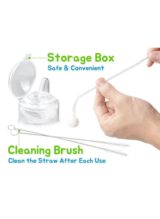 CHUBBIEE Sippy Cup Conversion Kit for Philips Avent Natural Baby Bottle, Transition Kit with Silicone Sippy Spout Nipple, Weighted Straw, Bottle Handle, Cleaning Brush, Spill-Proof, BPA-Free, Pack of 2 - Image 5