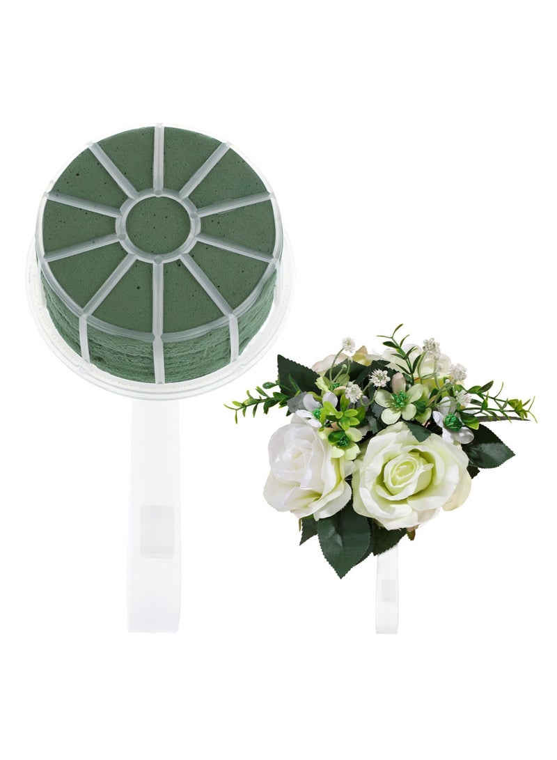 Excefore Wedding Bouquet Holder, 2Pcs Foam Bouquet Holders, Plastic Flower Foam Handle Mud for DIY Bridal Flowers Wedding Decoration, Size L - Image 2
