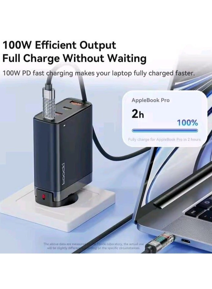 Toocki Type C to Type C Cable 100W PD Display Fast Charging Charger USB C to USB C Transparent Cable - Image 4