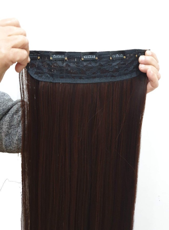 فورين هوليكس وصلات شعر فوريين هوليكس، 5 مشابك، مستوردة، مقاومة للحرارة، طويلة 28 بوصة، ملمس طبيعي (بني متوسط) - Image 2