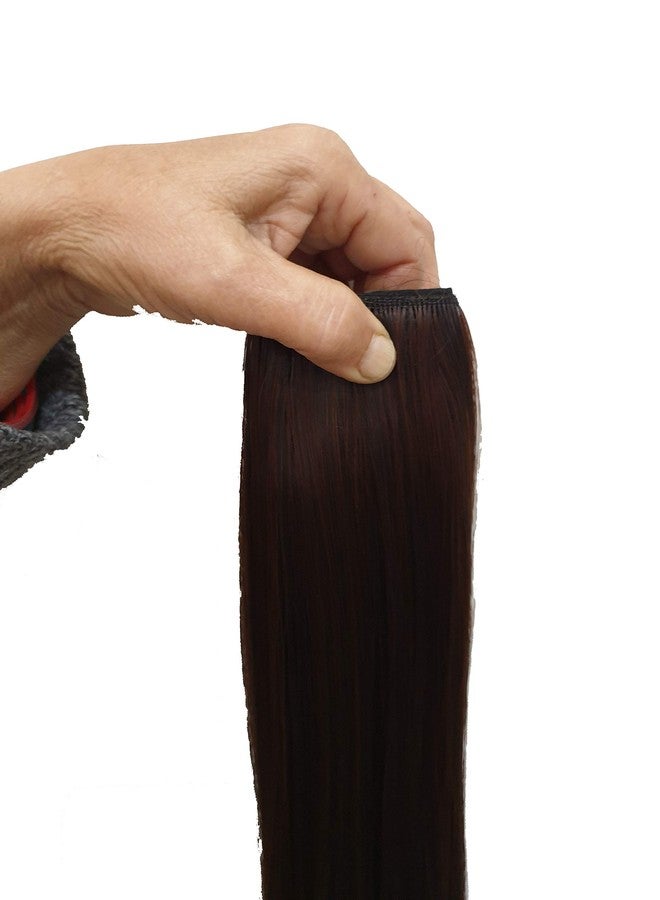 فورين هوليكس وصلات شعر فوريين هوليكس، 5 مشابك، مستوردة، مقاومة للحرارة، طويلة 28 بوصة، ملمس طبيعي (بني متوسط) - Image 4