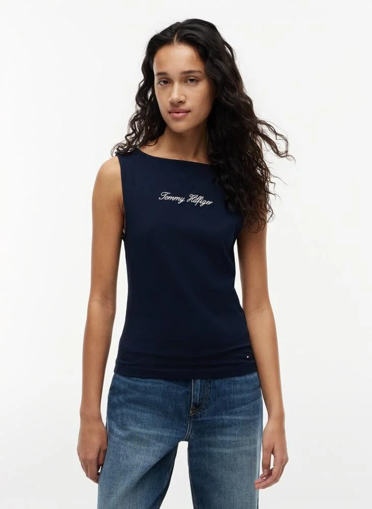 Slim Boat Neck Tank Top