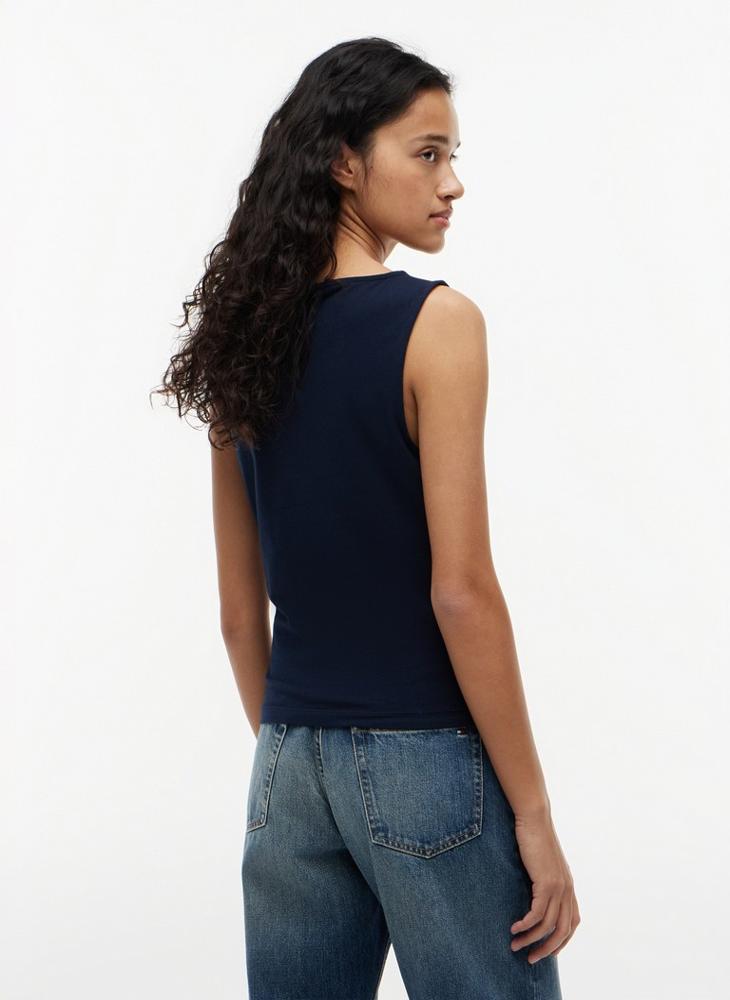 TOMMY HILFIGER Slim Boat Neck Tank Top - Image 2