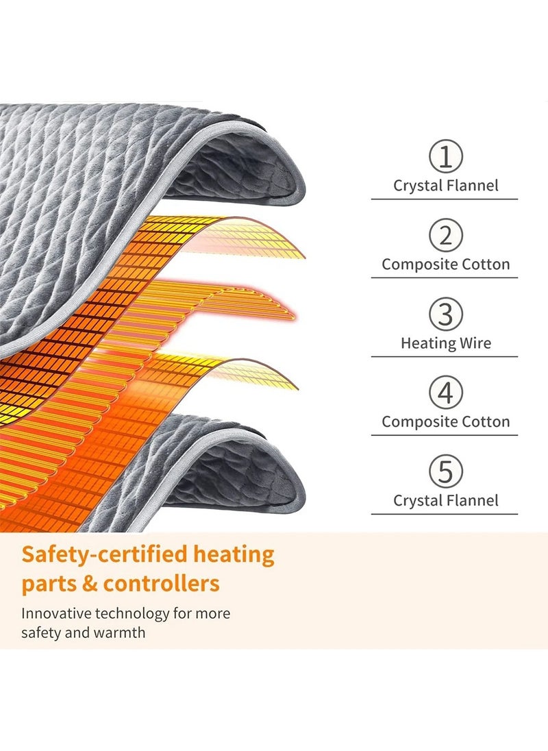 EzzySo - Electric Heating Pad Winter Warmer Pad For Bed Sofa Body Thermal Heating Pad Household Office Washable Portable Heating Blanket 9 Heat Settings Heating Pad For Knee Neck Shoulder Back Pain  Period Cramps Relief - Image 1