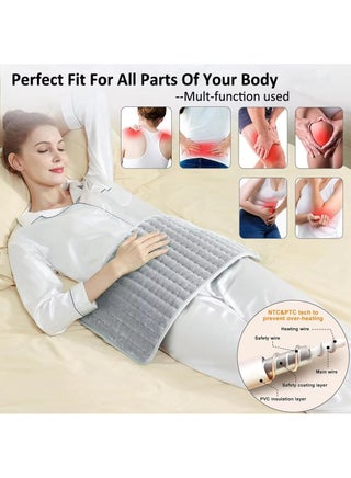 Electric Heating Pad Winter Warmer Pad For Bed Sofa Body Thermal Heating Pad Household Office Washable Portable Heating Blanket 9 Heat Settings Heating Pad For Knee Neck Shoulder Back Pain  Period Cramps Relief - view 4