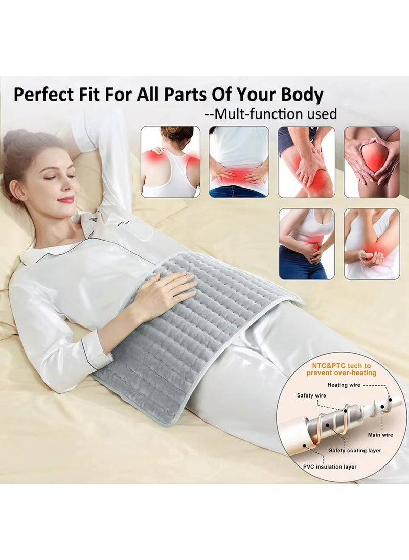 EzzySo - Electric Heating Pad Winter Warmer Pad For Bed Sofa Body Thermal Heating Pad Household Office Washable Portable Heating Blanket 9 Heat Settings Heating Pad For Knee Neck Shoulder Back Pain  Period Cramps Relief - Image 1