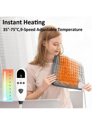 Electric Heating Pad Winter Warmer Pad For Bed Sofa Body Thermal Heating Pad Household Office Washable Portable Heating Blanket 9 Heat Settings Heating Pad For Knee Neck Shoulder Back Pain  Period Cramps Relief - view 3