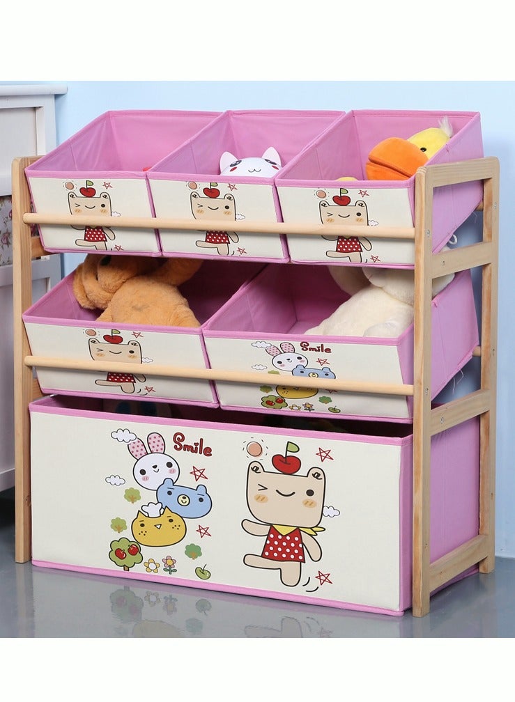 MIXDE Toys Organizer Kids Deluxe Multi Bin Toy Organizer with Storage Box Toy Box and Storage Boys Toy Box Storage Giraffe - Image 1